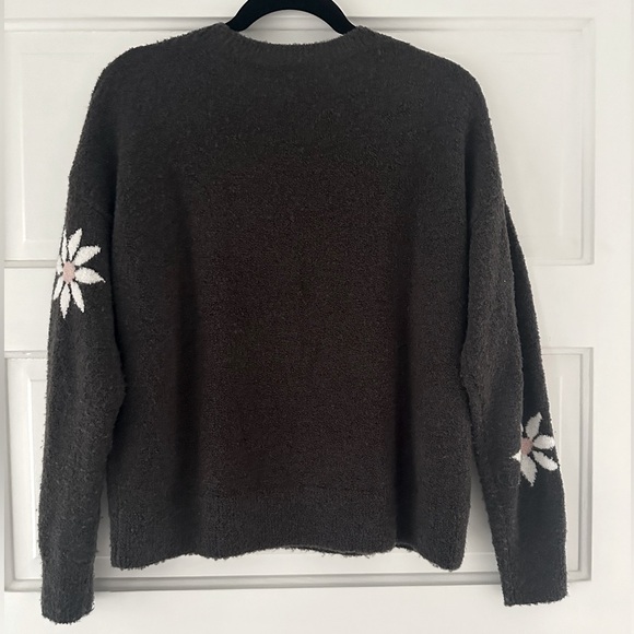 Madewell Floral pullover sweater in Marled Ivy color. - Picture 9 of 10